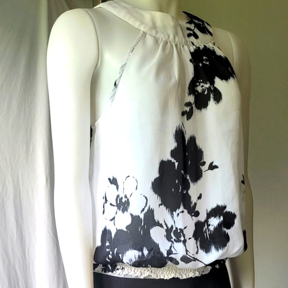 Allison Taylor Sleeveless Floral Blouse Size M - Picture 3 of 7